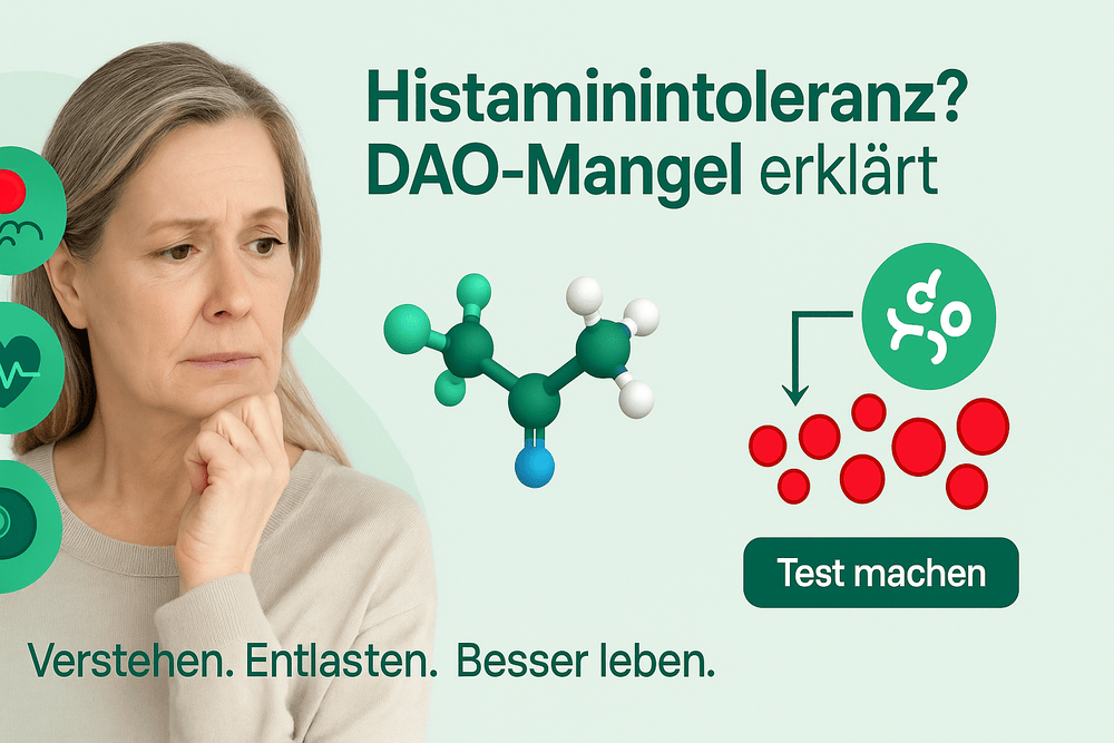 Grafik: Wie entsteht eine Histaminintoleranz? Klicken für den Selbsttest.